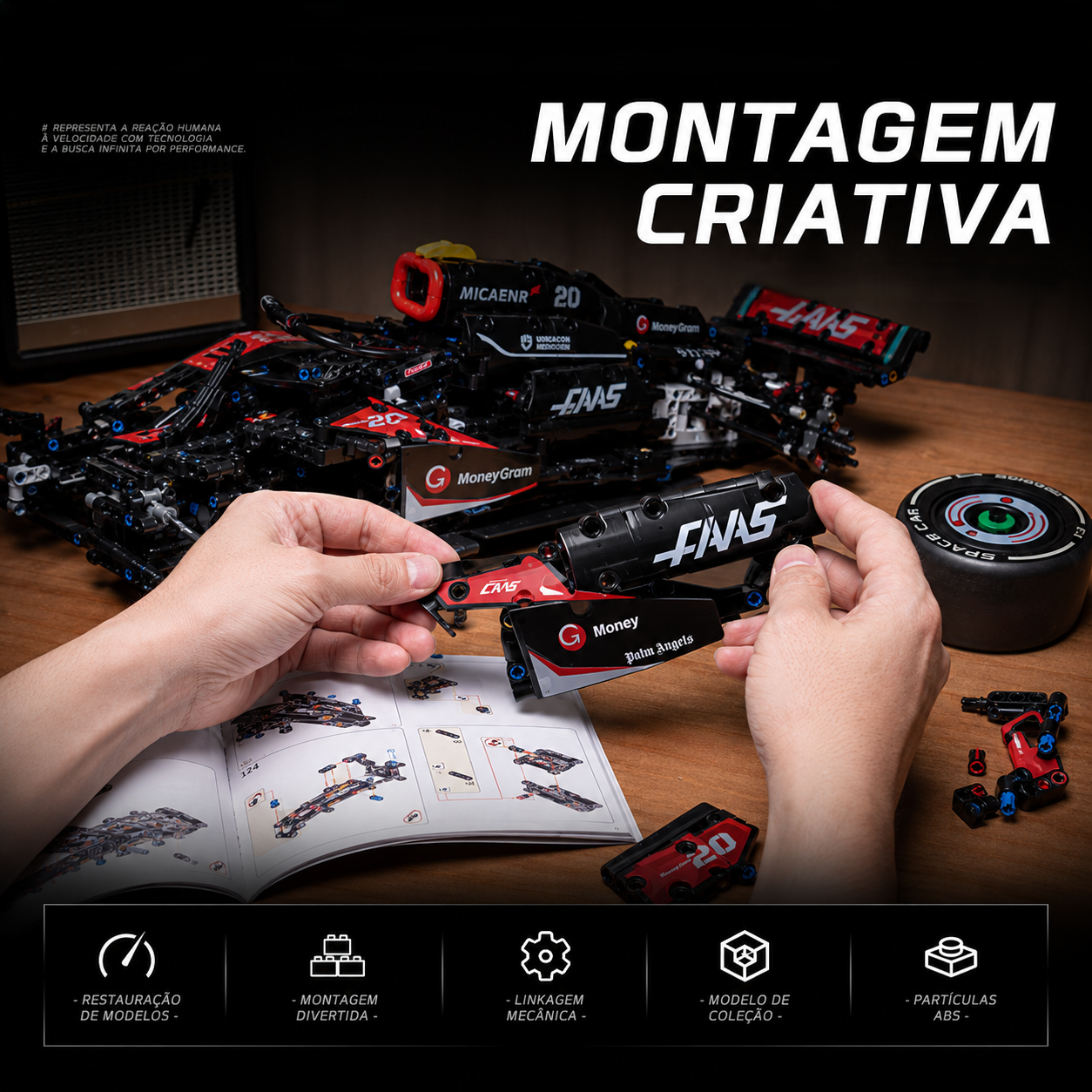 Fórmula 1 Haas VF-24 (1420 peças)