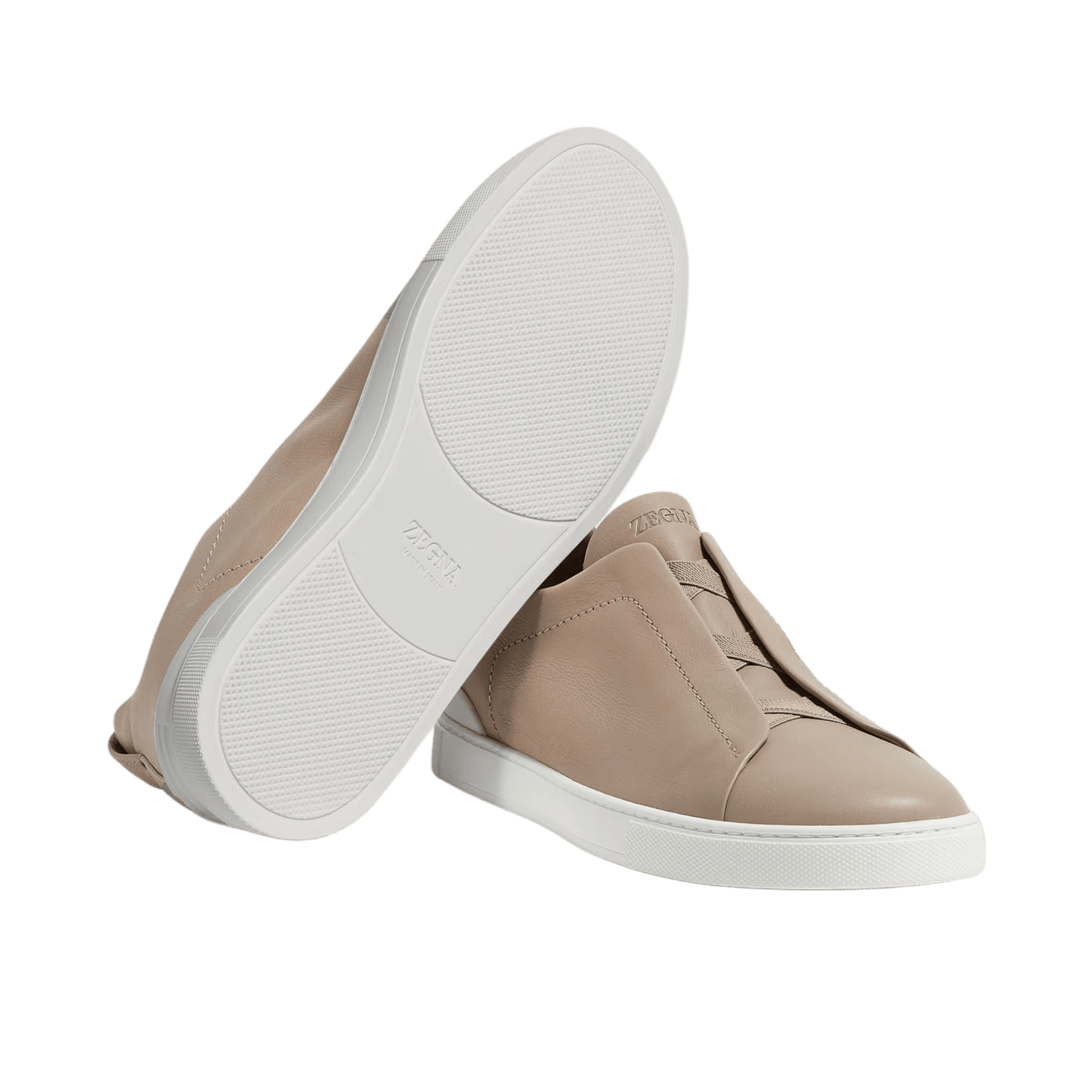Zegna Men's Triple Stitch SECONDSKIN Leather Sneakers