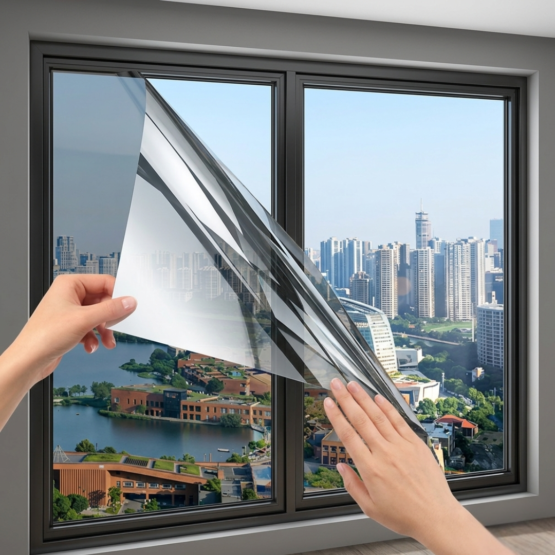 Window Heat Blocking Film - Easy 30 Minute Installation, No Tools
