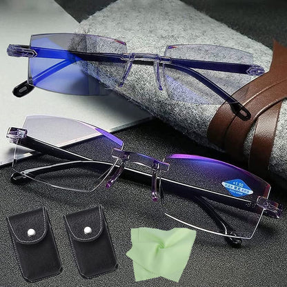 ÓCULOS MULTIFOCAIS 2 EM 1 COM PROTECÇÃO CONTRA A LUZ AZUL - VisionPro Flex™