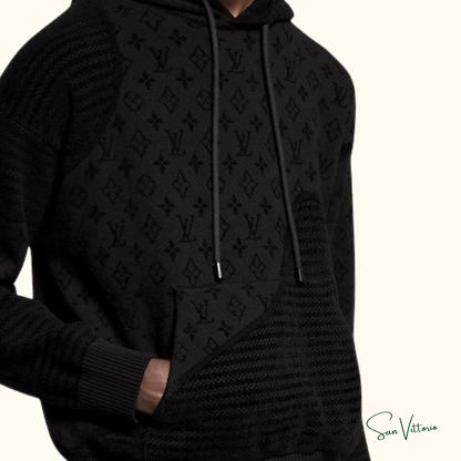 Moletom com Capuz e Jacquard de Grafismo Louis Vuitton