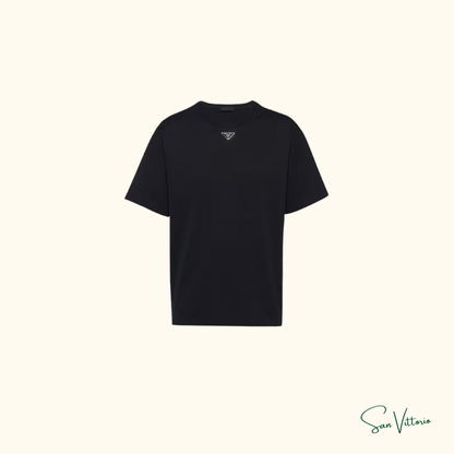 Camiseta com Logo Triangular Prada