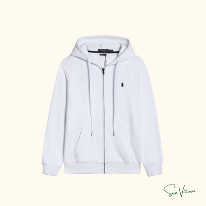 Moletom Capuz de Malha Dupla Zíper - Ralph Lauren