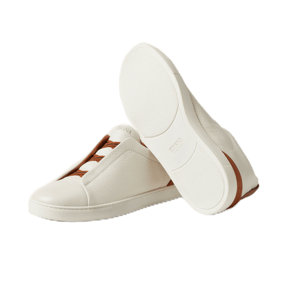 Zegna Men's Deerskin Triple Stitch Sneakers