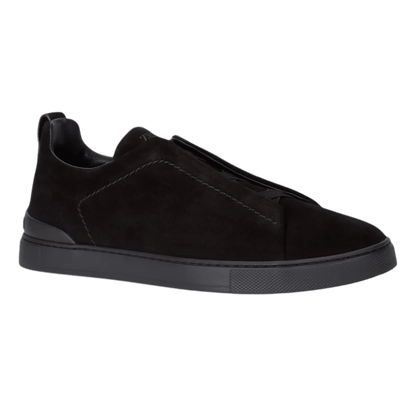 Zegna Men's Suede Triple Stitch Sneakers