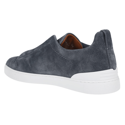Zegna Men's Suede Triple Stitch Sneakers
