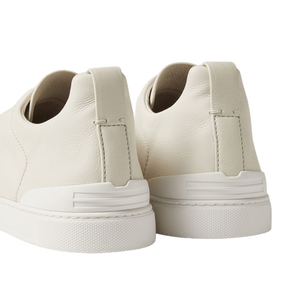 Zegna Men's Triple Stitch SECONDSKIN Leather Sneakers