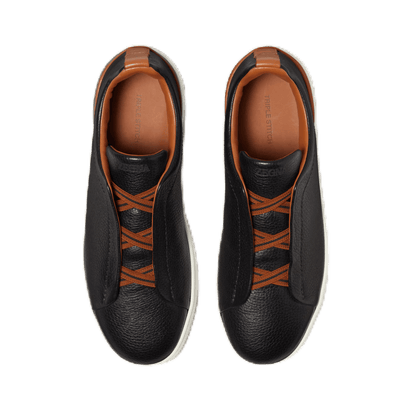 Zegna Men's Deerskin Triple Stitch Sneakers
