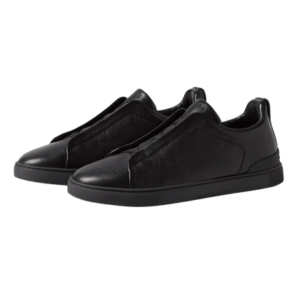 Zegna Men's Deerskin Triple Stitch Sneakers