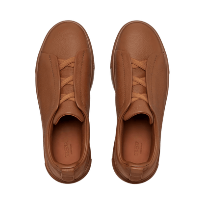 Zegna Men's Deerskin Triple Stitch Sneakers