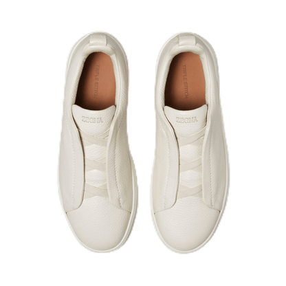 Zegna Men's Deerskin Triple Stitch Sneakers