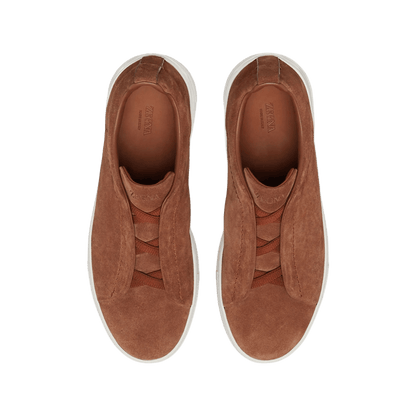 Zegna Men's Suede Triple Stitch Sneakers