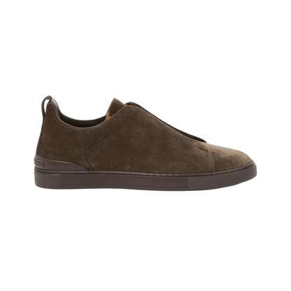 Zegna Men's Suede Triple Stitch Sneakers
