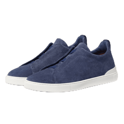 Zegna Men's Suede Triple Stitch Sneakers