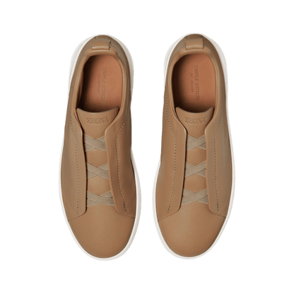 Zegna Men's Triple Stitch SECONDSKIN Leather Sneakers