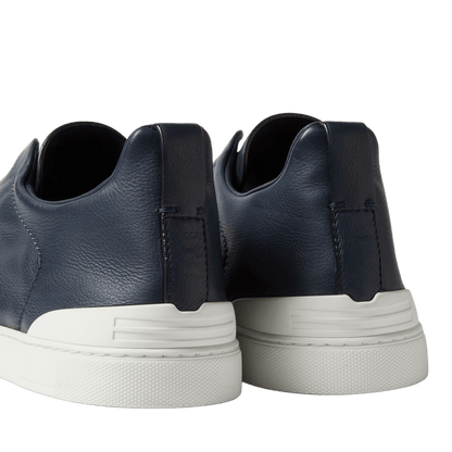 Zegna Men's Triple Stitch SECONDSKIN Leather Sneakers