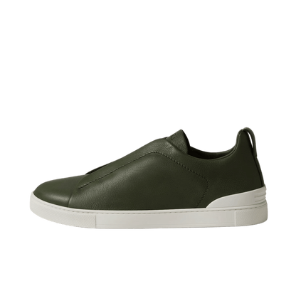 Zegna Men's Triple Stitch SECONDSKIN Leather Sneakers