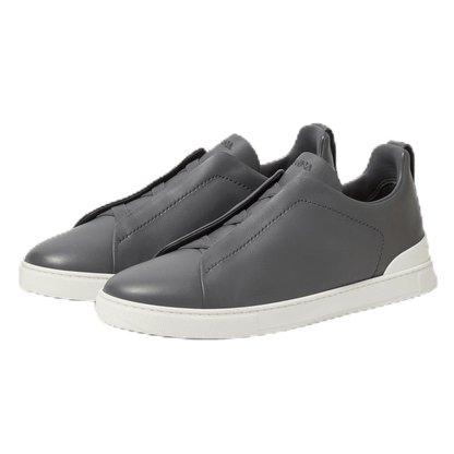 Zegna Men's Triple Stitch SECONDSKIN Leather Sneakers