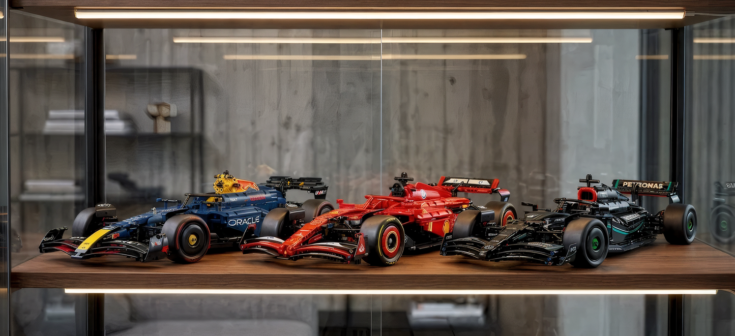 Compre Junto! As Três Fórmula-1 Mais Vendidas (Ferrari SF24, Mercedes AMG W14, Red Bull RB20)