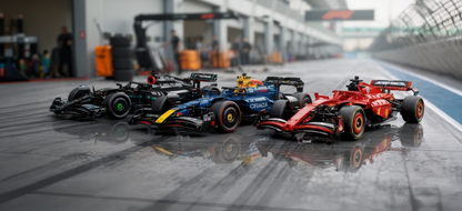 Compre Junto! As Três Fórmula-1 Mais Vendidas (Ferrari SF24, Mercedes AMG W14, Red Bull RB20)