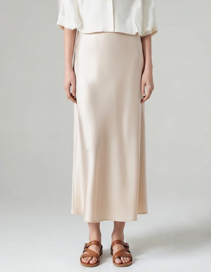 Old Money Silk Skirt
