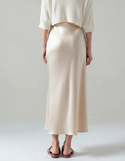 Old Money Silk Skirt