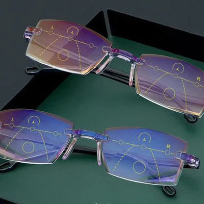 ÓCULOS MULTIFOCAIS 2 EM 1 COM PROTECÇÃO CONTRA A LUZ AZUL - VisionPro Flex™