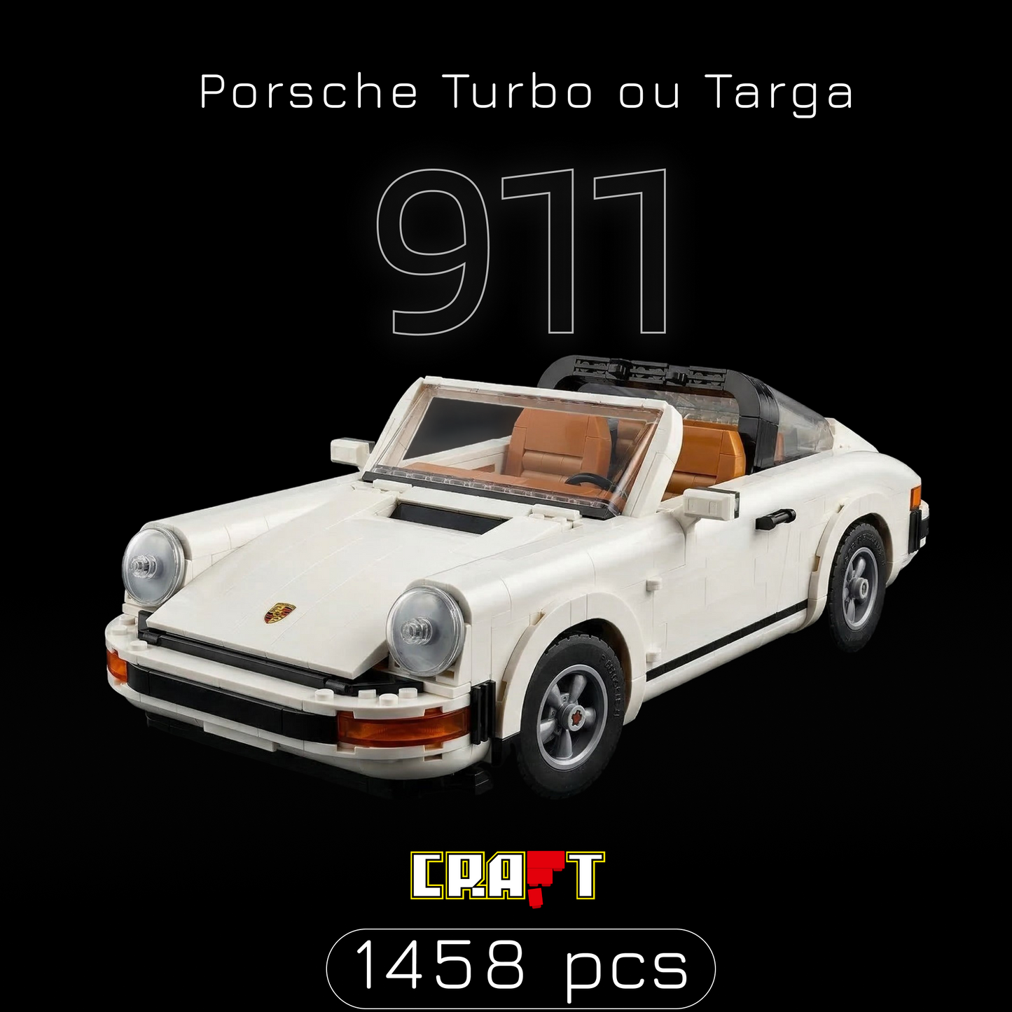 Porsche 911 Turbo ou Targa (1458 peças)